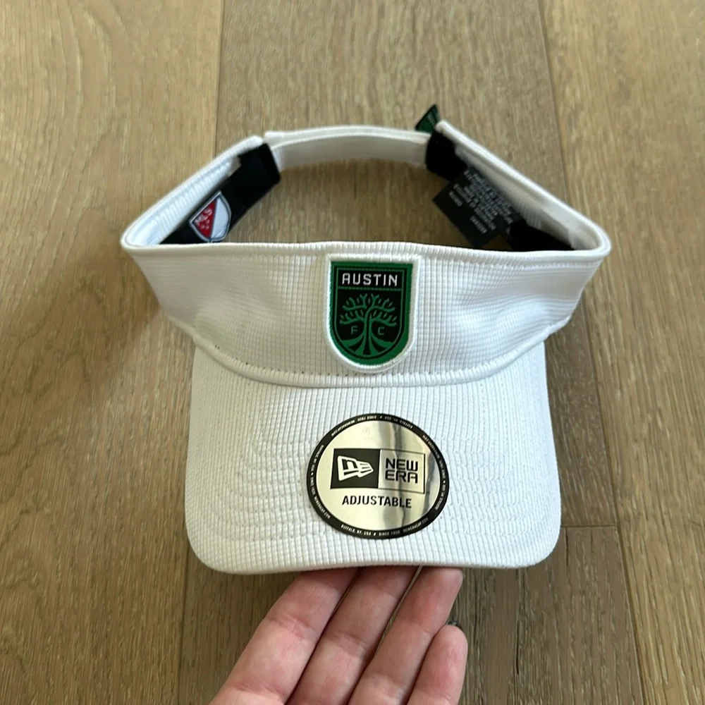 Austin FC New Era White Game Day Adjustable Visor